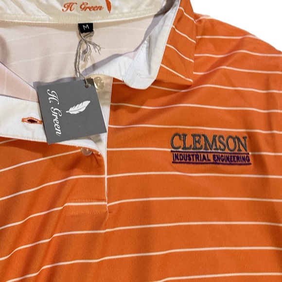 H. Green Clemson Industrial Engineering Golf Shirt NWT - Picture 2 of 5